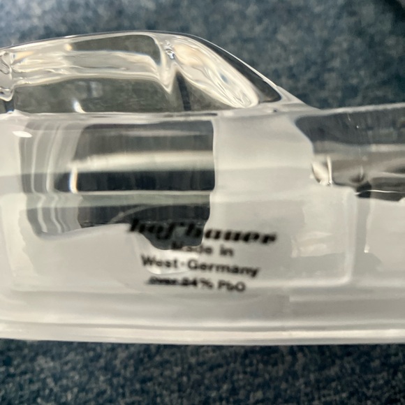 Vintage Hofbauer Chevrolet Corvette 1963 Lead Crystal Clear Glass Car 24%PBO - Picture 7 of 8